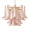 Petal Chandelier in Pink and White Murano Glass, Italy, 1990s 2