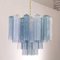 Italian Chandelier in Opal and Murano Glass, 1990s 10