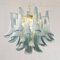 Murano Glass Blue Ottanio Color with White Macchia Petal Chandelier, Italy, 1990s 3