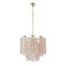 Italian Chandelier in Pink Glass and Murano Crystal, 1990s 1