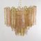 Pink and Brown Glass Chandelier, Italy, 1990s 5
