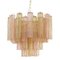 Pink and Brown Glass Chandelier, Italy, 1990s 2