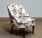 Dänische Slipper Stühle aus Leinen mit Blumendruck im Stil von J. Frank, 1940er, 2er Set 3