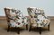 Danish Floral Printed Linen Slipper Chairs in the style of J. Frank, 1940s, Set of 2 7