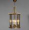 French Neoclassic Bronze Lantern with Curved Glass, 1970s 5