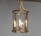 French Neoclassic Bronze Lantern with Curved Glass, 1970s 2