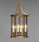 French Neoclassic Bronze Lantern with Curved Glass, 1970s 3