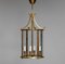 French Neoclassic Bronze Lantern with Curved Glass, 1970s 1