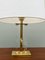 Golden-Colored Brass Table Lamp with Ivory-White Richmond Lampshade 2