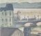 Hans Albert Falk, Pont de Zurich avec vue sur la rivière Limmat, Gouache on Paper, Framed 5