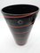 News Vase in Schwarz mit rotem Aspiral von Carlo Nason, 2000 3