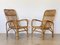 Bamboo & Wicker Armchairs, 1970s, Set of 2 1