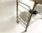 Vintage Serving Trolley in Gilt Brass on Wheels, Germany, 1970s 9