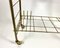 Vintage Serving Trolley in Gilt Brass on Wheels, Germany, 1970s 7