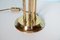 Art Deco Brass Table Light with Milkglass Globe, 1970s 3
