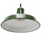 Vintage French Industrial Green Enamel Pendant Light 3