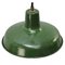 Vintage French Industrial Green Enamel Pendant Light, Image 2