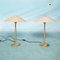 Mushroom Table Lamps with Glass Shades, Set of 2 1