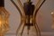 Lámpara de araña Spider danesa Mid-Century de palisandro, latón y vidrio, años 50, Imagen 3