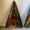 Mid-Century Modern Paintings on Mural Triangular Glass Plates, 1950s, Set of 2, Image 7