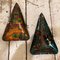 Mid-Century Modern Paintings on Mural Triangular Glass Plates, 1950s, Set of 2 10