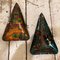 Mid-Century Modern Paintings on Mural Triangular Glass Plates, 1950s, Set of 2, Image 10