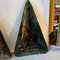 Mid-Century Modern Paintings on Mural Triangular Glass Plates, 1950s, Set of 2, Image 12