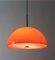 Lámpara de techo era espacial en naranja de Frank Bentler para Wila, años 70, Imagen 3