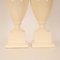 Vintage Italian Ceramic Vase Lamps in Off White by Maison Charles, 1970s, Set of 2 2
