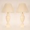 Vintage Italian Ceramic Vase Lamps in Off White by Maison Charles, 1970s, Set of 2 10
