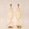 Vintage Italian Ceramic Vase Lamps in Off White by Maison Charles, 1970s, Set of 2 7