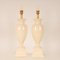 Vintage Italian Ceramic Vase Lamps in Off White by Maison Charles, 1970s, Set of 2 9