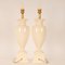 Vintage Italian Ceramic Vase Lamps in Off White by Maison Charles, 1970s, Set of 2 4