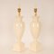 Vintage Italian Ceramic Vase Lamps in Off White by Maison Charles, 1970s, Set of 2 8