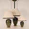 Vintage French Gold & Green Ceramic Marble Vase Lamp in Porcelain, 1970s, Set of 3, Image 12