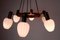 Midcentury Italian Opaline Glass Chandelier, 1950s, Image 4