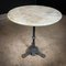 Brocante Round Bistrot Table in Marble and Cast Iron 12