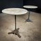 Brocante Round Bistrot Table in Marble and Cast Iron 1