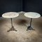 Brocante Round Bistrot Table in Marble and Cast Iron 3