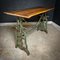 Standing Table with Green Cast Iron Chassis 1