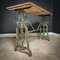 Standing Table with Green Cast Iron Chassis 14