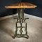 Standing Table with Green Cast Iron Chassis 4