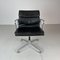 Black Leather Soft Pad Group Chair by Charles and Ray Eames for Herman Miller, 1960s 4