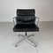 Black Leather Soft Pad Group Chair by Charles and Ray Eames for Herman Miller, 1960s, Image 4