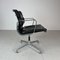 Black Leather Soft Pad Group Chair by Charles and Ray Eames for Herman Miller, 1960s 2