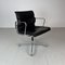 Black Leather Soft Pad Group Chair by Charles and Ray Eames for Herman Miller, 1960s 1