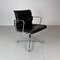 Schwarzer Soft Pad Group Chair aus Leder von Charles & Ray Eames für Herman Miller, 1960er 1