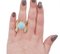 Bague en or jaune 18k, turquoise, aigue-marine et diamants 4