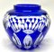 Vase en Cristal Bleu Cobalt de Val Saint Lambert, 1950s 3