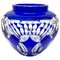 Cobalt Blue Crystal Vase from Val Saint Lambert, 1950s 1